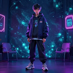 concept art 2 0 7 7 young people streetwear, face on details, base digital painting bioluminance wallpaper, yuumei devianart artworks octane render 8 k environment, few chairs, neon, highly detailed, 8 k, hdr, studio, matte painting, environment, digital illustration, artstation, by marta leydy