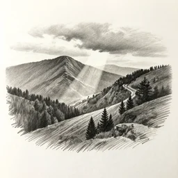 a photo of a pencil sketch of a pencil drawing on a piece of a paper
