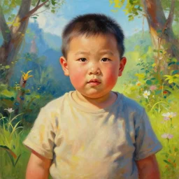portrait painting of a 4 5 - year - old middle - aged, robust, simple and honest, like sun honglei ， director ， by wenjun lin, irakli nadar, bright colors, octopath traveler, wenjun lin, unreal engine 5 highly rendered, global illumination, radiant light, detailed and intricate environment