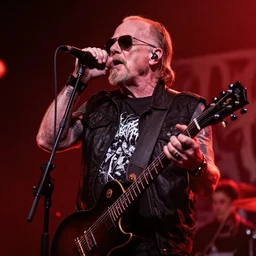 Walter white singing at a death metal concert