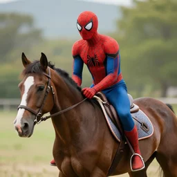 spiderman on a horse