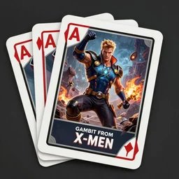 gambit from x - men, cards, fantasy, digital art, concept art, 8 k