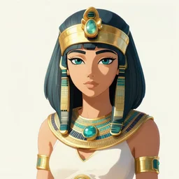 A close-up professional anime portrait of Ssunbiki as an Egyptian sun goddess from Skyrim, by a professional manga illustrator, Stanley Artgerm Lau, WLOP, Rossdraws, James Jean, Andrei Riabovitchev, Marc Simonetti, and Sakimichan, tranding on artstation