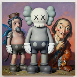 3 d graffiti by kaws, james jean and salvador dali and shusei nagaoka, oil on canvas, surrealism, neoclassicism, renaissance, hyper realistic, ultra detailed, cell shaded, 8 k