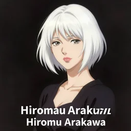 portrait of a woman with short white hair, medium shot, illustration, by hiromu arakawa
