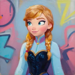 greg manchess portrait painting of anna from frozen as overwatch character, medium shot, asymmetrical, profile picture, organic painting, sunny day, matte painting, bold shapes, hard edges, street art, trending on artstation, by huang guangjian and gil elvgren and sachin teng