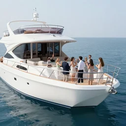 a party in a yacht