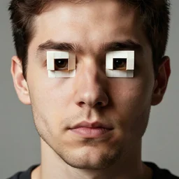 detailed photo of a man with a rumicube face, curated by behance
