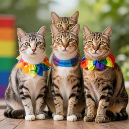 gay pride cats