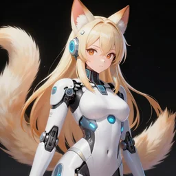 A portrait of a beautiful cybernetic kitsune woman, trending on artstation, digital anime art, by Shinichirou Otsuka
