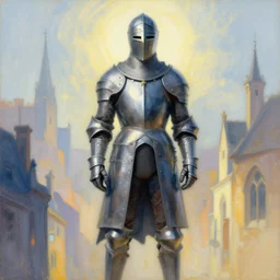 knight, city, painting, complimentary - colors, light, essence, divine, by richard doyle, by robert hagan, by tim hildebrandt