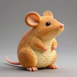 a rat!!! sculpture made out of ( ( ( ( bread ) ) ) ), food photography, studio lighting, delicious