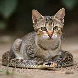 a feline snake - kitten - hybrid, animal photography