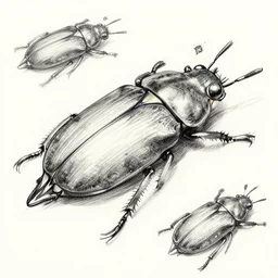 detailed beetle spaceship sketches