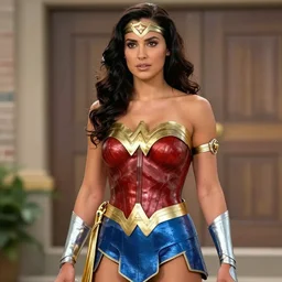 lynda carter as wonder woman, mucha style,