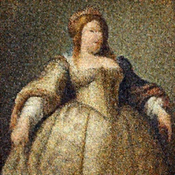Detailed Baroque painting of mei from overwatch as an regal noblewoman, checkered brocade dress, style of giotto and johfra bosschart, intricate, soft lighting, chubby big bosomy physique |