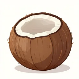the coconut nut is a giant nut,, silly, cartoon, vector graphics, global lighting, digital art, artstation