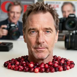 bryan cranston made out of cranberries, natural light, sharp, detailed face, magazine, press, photo, steve mccurry, david lazar, canon, nikon, focus