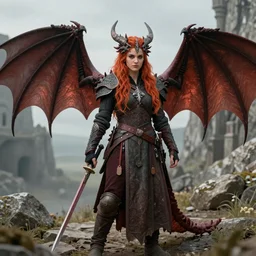 Floor Jansen as a dragonborn bard in Skyrim