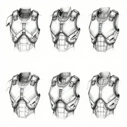 sketches concept art agile soldier lightweight nano cyber plated armor chest gear suit military modern future era variants digital outline