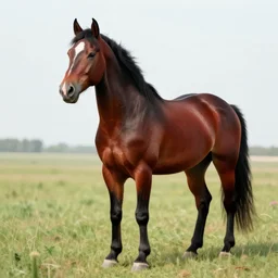 a horse red black colour scheme, highly detailed, socialist realism