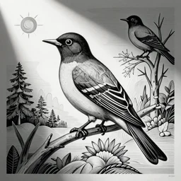 bird, dynasty robert sonia delaunay escher joost swarte satoshi tajiri moebius line art, black on white