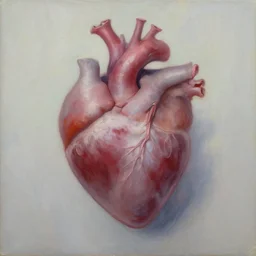 what depression looks like, oil painting, heart, pale colors, high detail, 8 k, wide angle, trending on artstation,
