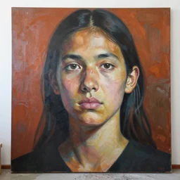 a impressive giant painting representing itself