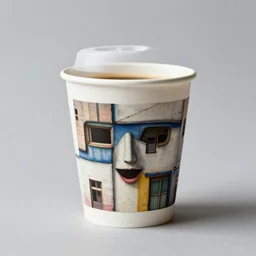 a coffee cup designed by hundertwasser