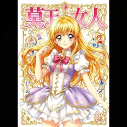 magical girl manga cover, high quality, highly detailed, manga cover, magical girl, fancy,