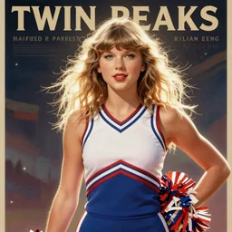 portrait of talyor swift cheerleader, twin peaks poster art, from scene from twin peaks, by maxfield parrish, kilian eng, artgerm, retro, nostalgic, old fashioned