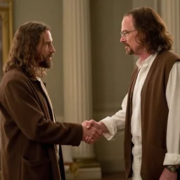 walter white and jesus shaking hands