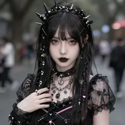 photo of young cute goth girl, punk, hyper detailed h - 1 0 2 4 w - 1 0 2 4