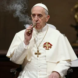 pope smoking dope