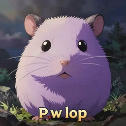 a purple hamster, illustration concept art anime key visual trending pixiv fanbox by wlop and greg rutkowski and makoto shinkai and studio ghibli and kyoto animation symmetrical facial features