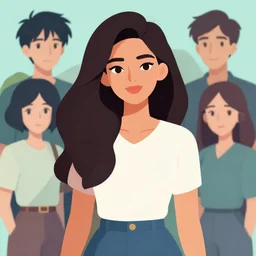 a beautiful latina woman, clean cel shaded vector art. shutterstock. behance hd by lois van baarle, artgerm, helen huang, by makoto shinkai and ilya kuvshinov, rossdraws, illustration