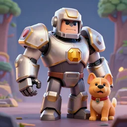 portrait 🤖 🐺 with hexa armor, octane render, detailed, brawl stars, unreal engine 5, cinema 4 d cinematic, artstation, greg rutkowski, clash of clan, clash royal