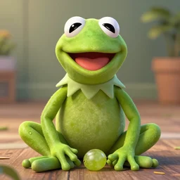 kermit the frog is a green grape, hyperdetailed, artstation, cgsociety, 8 k