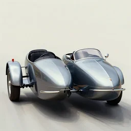 concept art for a car with sidecar, painted by syd mead, high quality