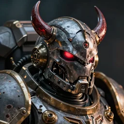 hyper realistic portrait of heroic warhammer 4 0 k android head, cinematic, chaos marine, khorne nurgle artstation, cgsociety, full head and shoulders, greg rutkowski, james gurney, mignola, craig mullins, brom, redshift vray octane