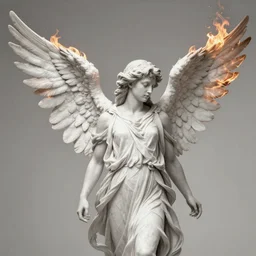 an artwork by James Jean of an angel burning it wings. Art, highly detailed 4K