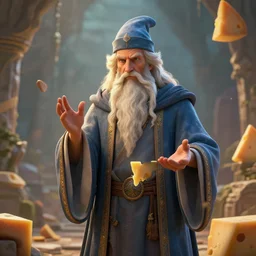 cheese wizard, cinematic, beautiful, 4 k, ultra realistic, digital art, trending on artstation