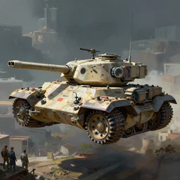 futuristic flying army tank with mag wheels by wayne barlowe, boris vallejo, aaron horkey, gaston bussiere, craig mullins