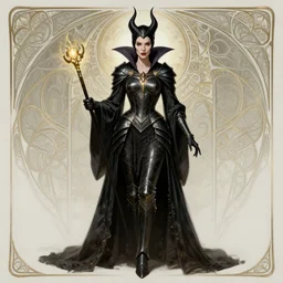 beautiful female witch, rebecca romijn as wicked witch of the west, full body character concept, covered in full leather armor, art nouveau, super powers, fantasy, intricate, elegant, highly detailed, digital painting, artstation, concept art, shining, sharp focus, illustration, art by stanley lau