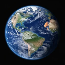 illustration of Planet Earth view from space by Greg Rutkowski, James Gilleard, CGSociety, Unreal Engine, 4K, 8K