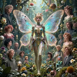 highly detailed surreal vfx portrait of a postcyberpunk fairy, stephen bliss, unreal engine, greg rutkowski, loish, rhads, beeple, makoto shinkai and lois van baarle, ilya kuvshinov, rossdraws, tom bagshaw, alphonse mucha, global illumination, detailed and intricate environment