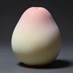 one bulbous ovoid biomorphic form with ombre pastel colors, by thomas moran, professional fruit photography