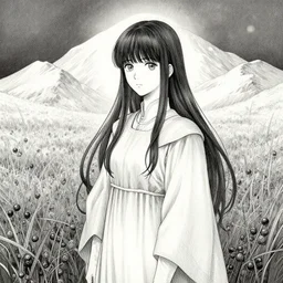 berry priestess of the shortcake mountains. gouache by award - winning mangaka, chiaroscuro, intricate details, bokeh, backlighting, field of depth