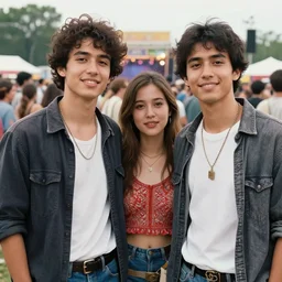 Photorealistic people at woodstock 99 by  KDA and Sam Yang, trending on artstation