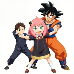 anya spy x family fighting goku